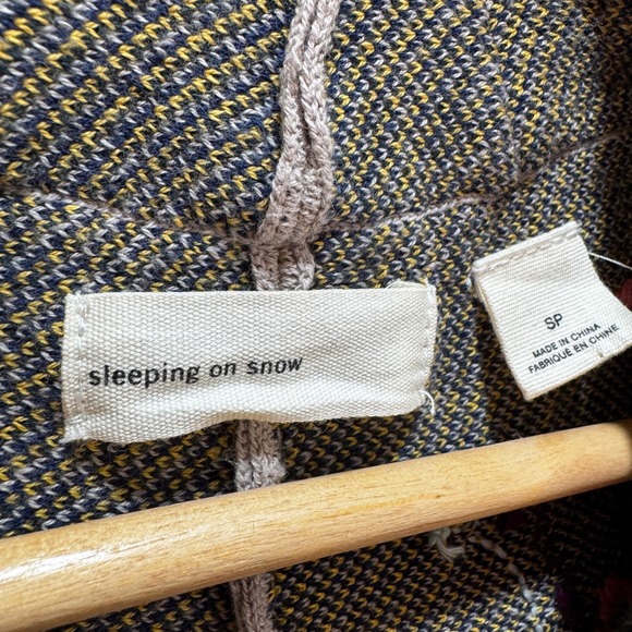 Anthropologie Sleeping On Snow Folklore Embroidered Fringe Cardigan Gray - Picture 5 of 12